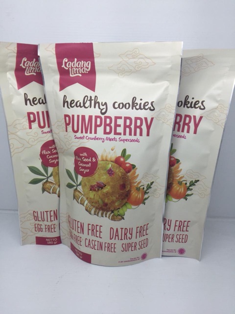 Ladang Lima Gluten Free Pumpberry Cookies 180 gram