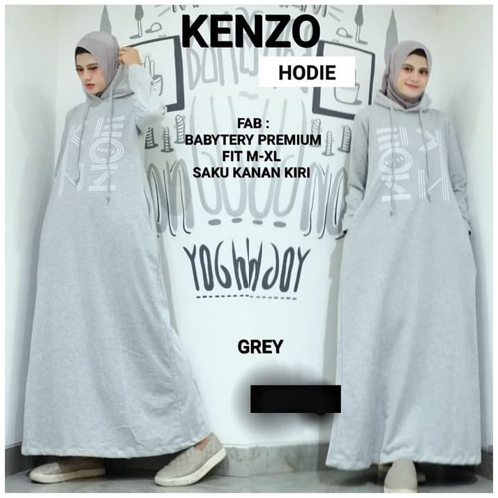 GAMIS KENDARI HOODIE ABU, NAVY, MAROON 3 WARNA