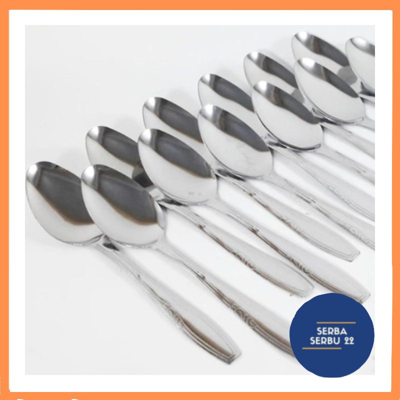 Sendok Stainless / Sendok Makan / Sendok 18gr Murah / Sendok isi 12 pcs / Spoon[ss]