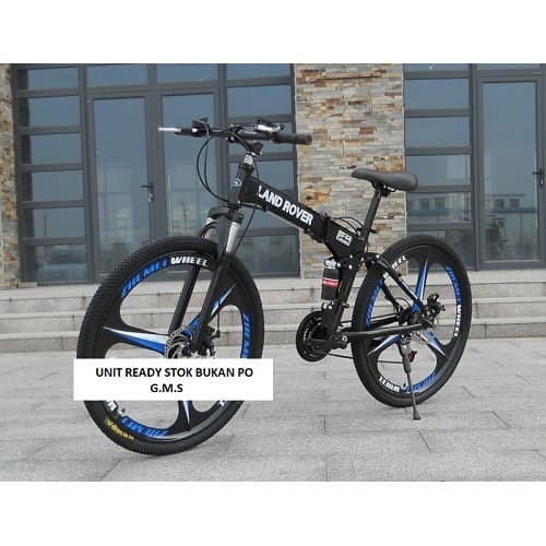 Sepeda MTB Gunung Lipat Impor Merk Land Rover Double shock