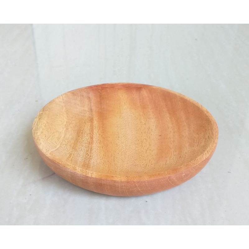 piring susi/lepek 12cm kayu mahoni