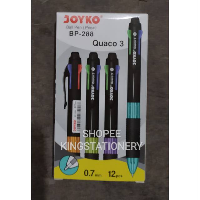 

[ PACK ] Pulpen Joyko 4 Warna Joyko BP - 288 isi 12 Pcs