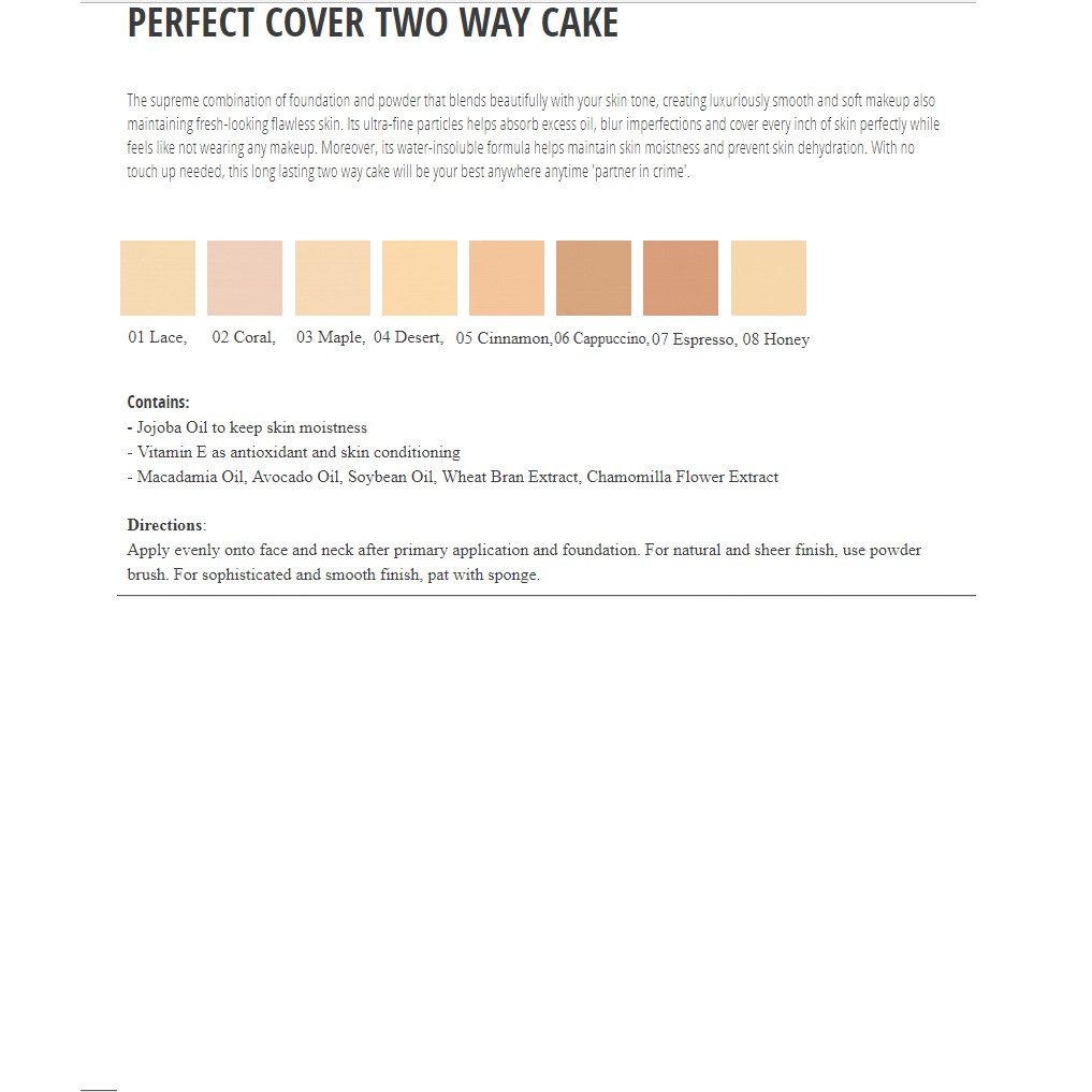 Make Over Perfect Cover &quot;TWO WAY CAKE' 12 gr