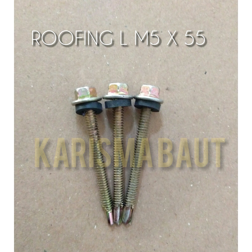 Sekrup roofing kuning #5 x 55/sekrup roofing 5x55 (5.5cm)