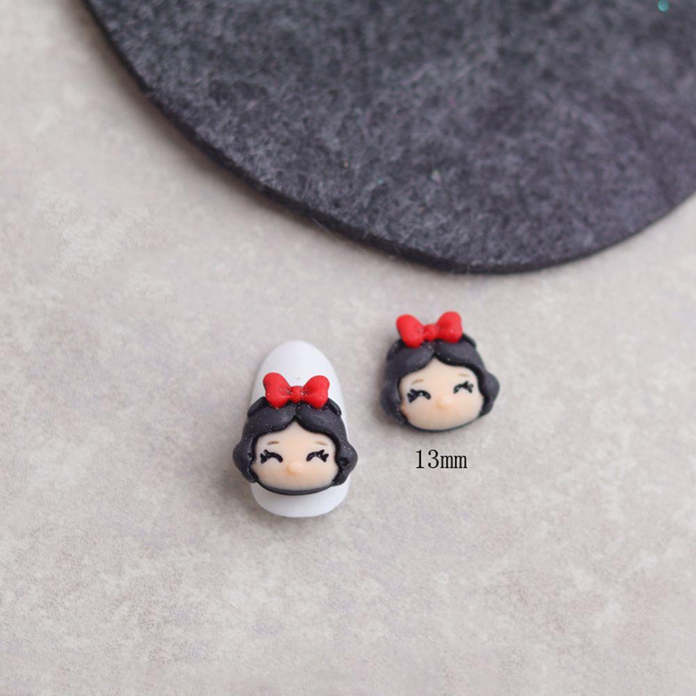 Agustina Dekorasi Nail Art 3D Resin Lovely Princess Kepala Kartun Lucu DIY Ornamen