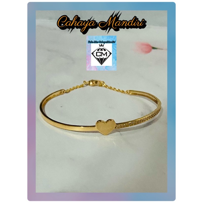 Gelang emas kadar 375 Berat +/- 3,47 gram