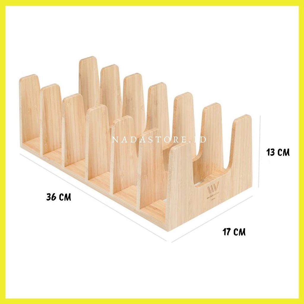 NADASTORE - PLATE HOLDER ORGANIZER / HOLDER ORGANIZER STORAGE FOR KITCHEN / RAK PIRING DARI KAYU