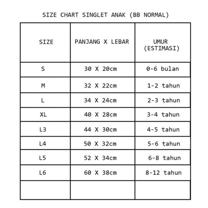 Singlet Pangolin 12Pcs Putih /Tanktop Anak Lusinan