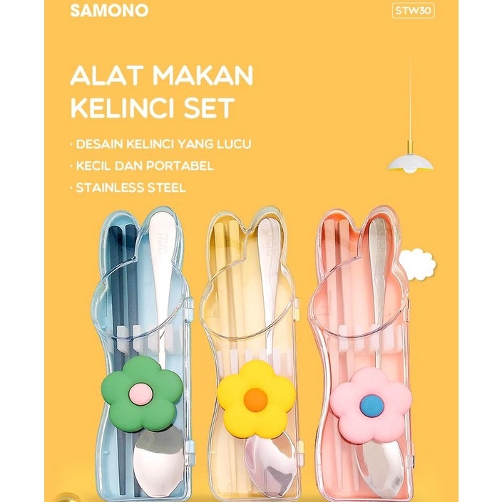 Alat Makan Set Sendok Sumpit Stainless Steel 304 Food Grade Samono STW30 garansi 1 year samono