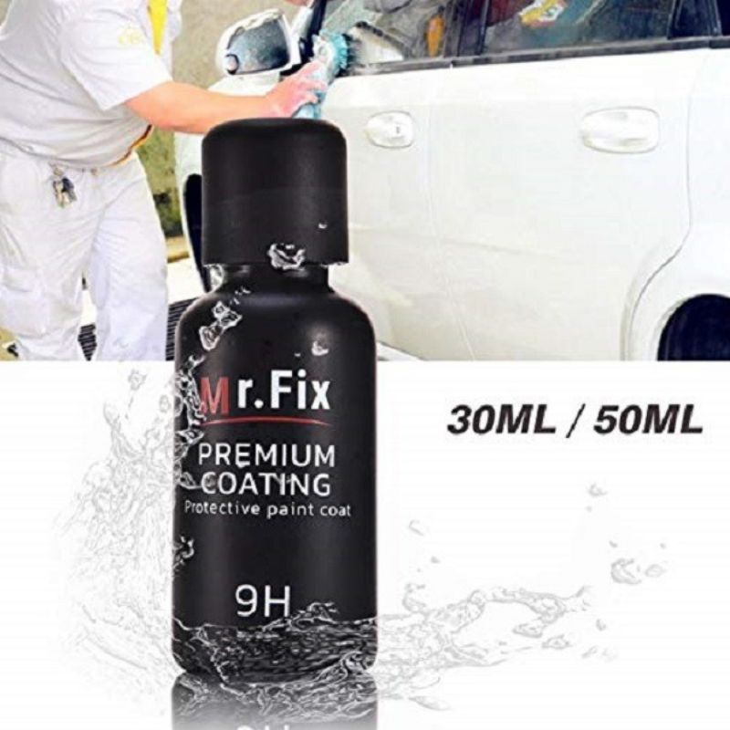 Premium Nano Ceramic Coating 9H 30 ml Original Mr Fix Cairan Pelindung Cat Mobil Motor Helm