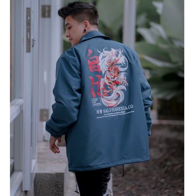 Jaket Coach Salviohexia Dragon Petro Jaket Parasut Pria Outdoor Salvio Hexia Slvhx