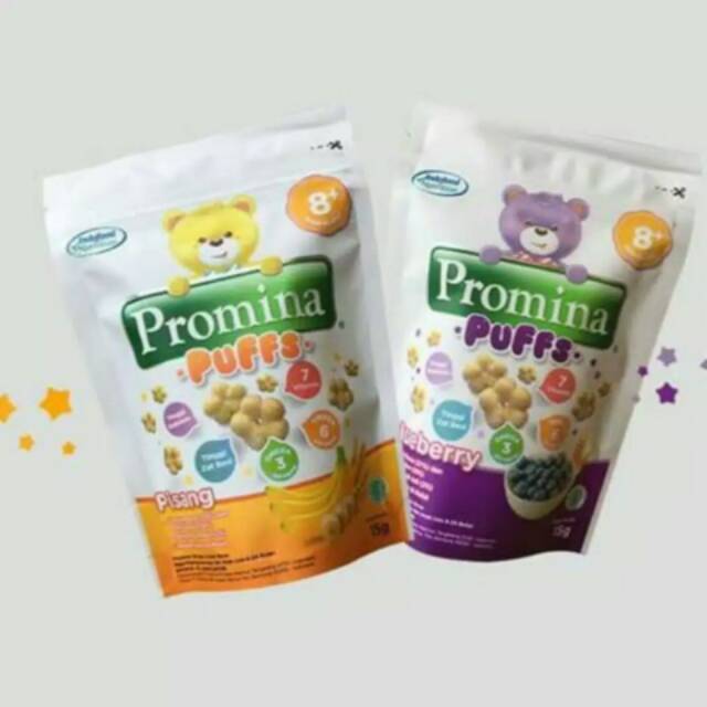 Promina Puff 15gram 8+ Blueberry/Pisang/Sweet Potato/Strawberry Apple