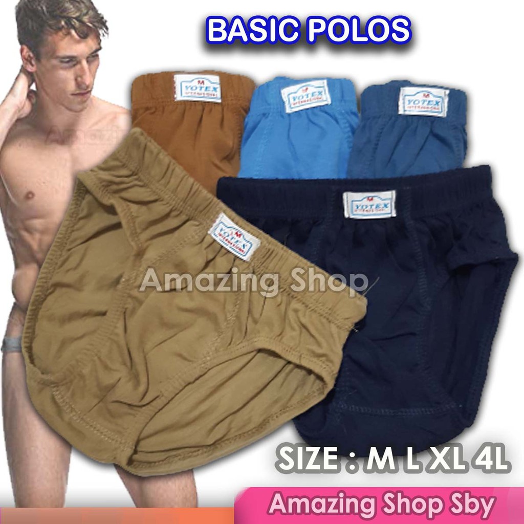 Celana Dalam Pria Polos Nyaman Size M L XL 4L 5L Amazing Shop Surabaya