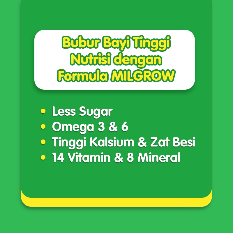 Milna Bubur Bayi 6+ &amp; 8+ 120 gr / Bubur Bayi Milna / Milna Bubur Bayi