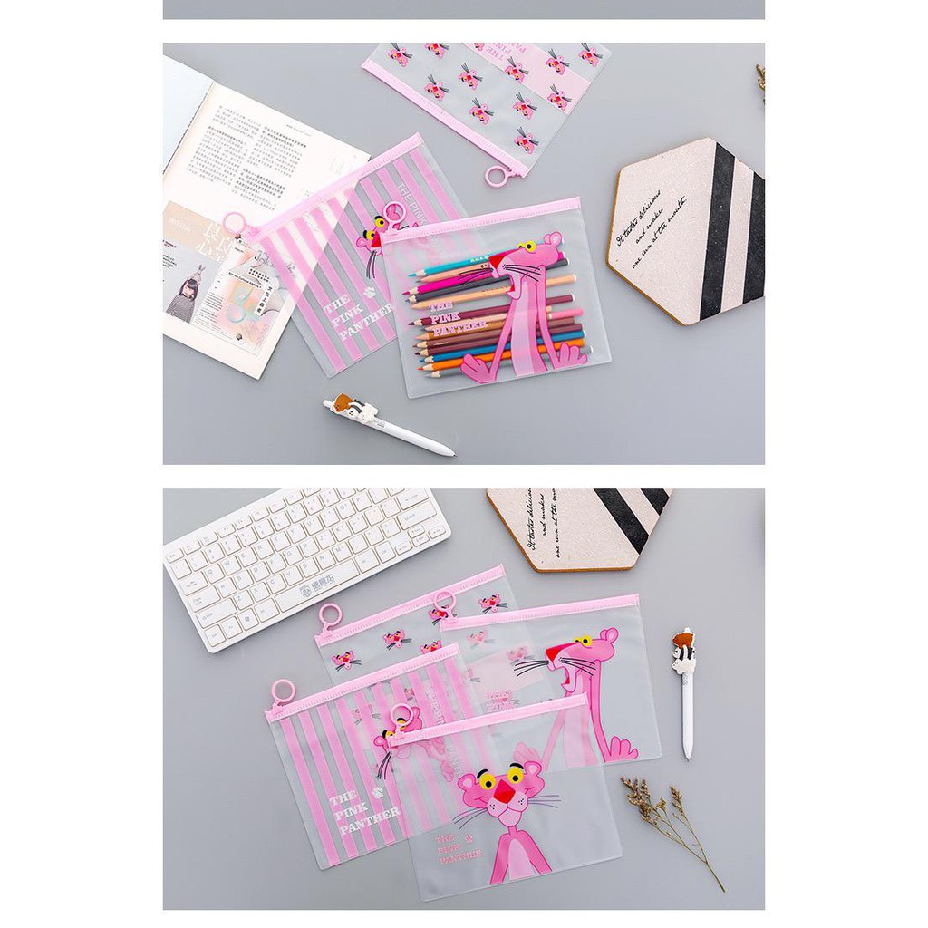 Tempat Pensil / Tas Pounch Kosmetik Transparan Pencil Motif Karakter Unicorn Impor / AC 08
