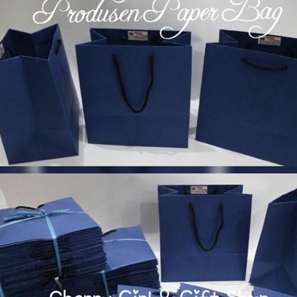 

(TERLARIS) paperbag ukuran 35x7x25 dg kertas warna dove polosan jml 25pcs Klx