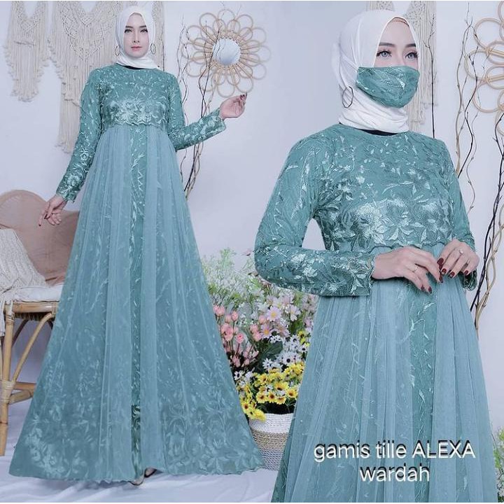 [NEW DRESS] Gamis Alexa Tulle - Dress Pesta Gamis Brukat