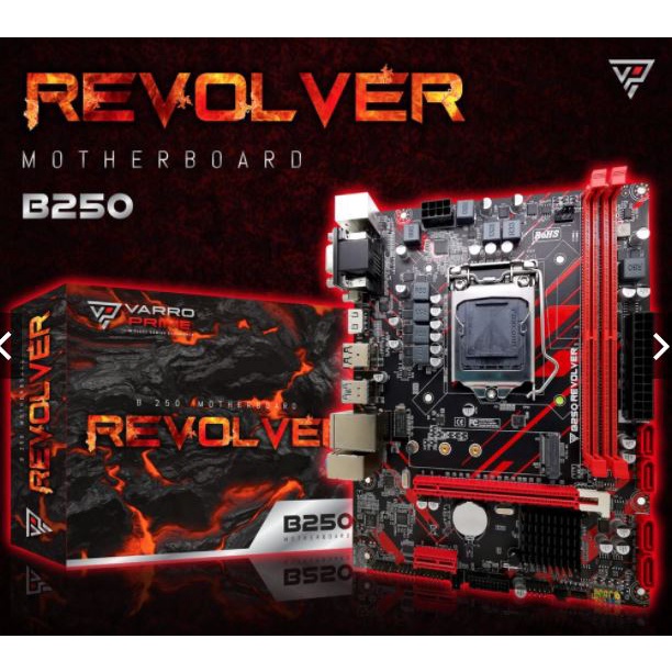 Motherboard varro prime intel B250 revolver gen 6 7 8 9 lga 1151 ddr4 sata III usb 3.0 m2 nvme gigabit lan micro-atx