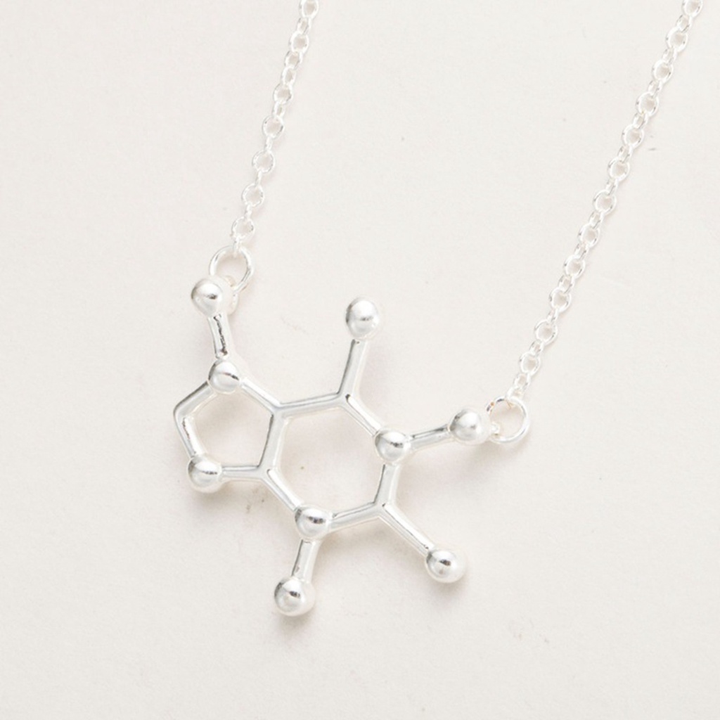 Hu Hu Hu Hu Hu Alat Bantu Pasang Kacamata♡ Kalung Bentuk Molekul Bahan Alloy Tahan Korosi Ramah Lingkungan Untuk Wanita