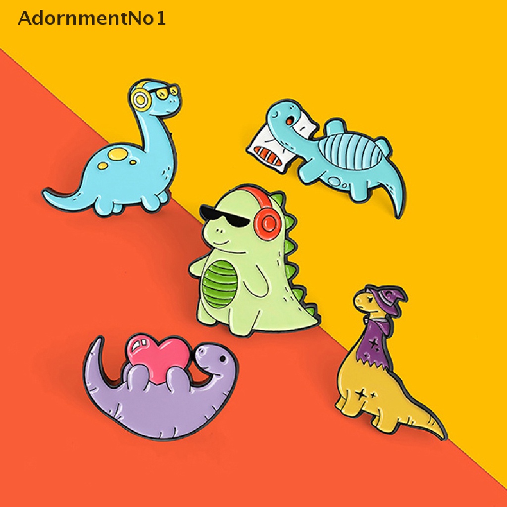 (AdornmentNo1) Bros / Pin Motif Kartun Dinosaurus + Hollow Untuk Aksesoris Pria / Wanita / Hadiah