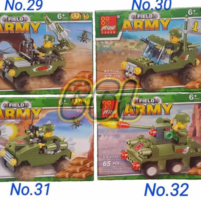 Lego Peizhi Mobil Tentara Army Militer Perang Baru