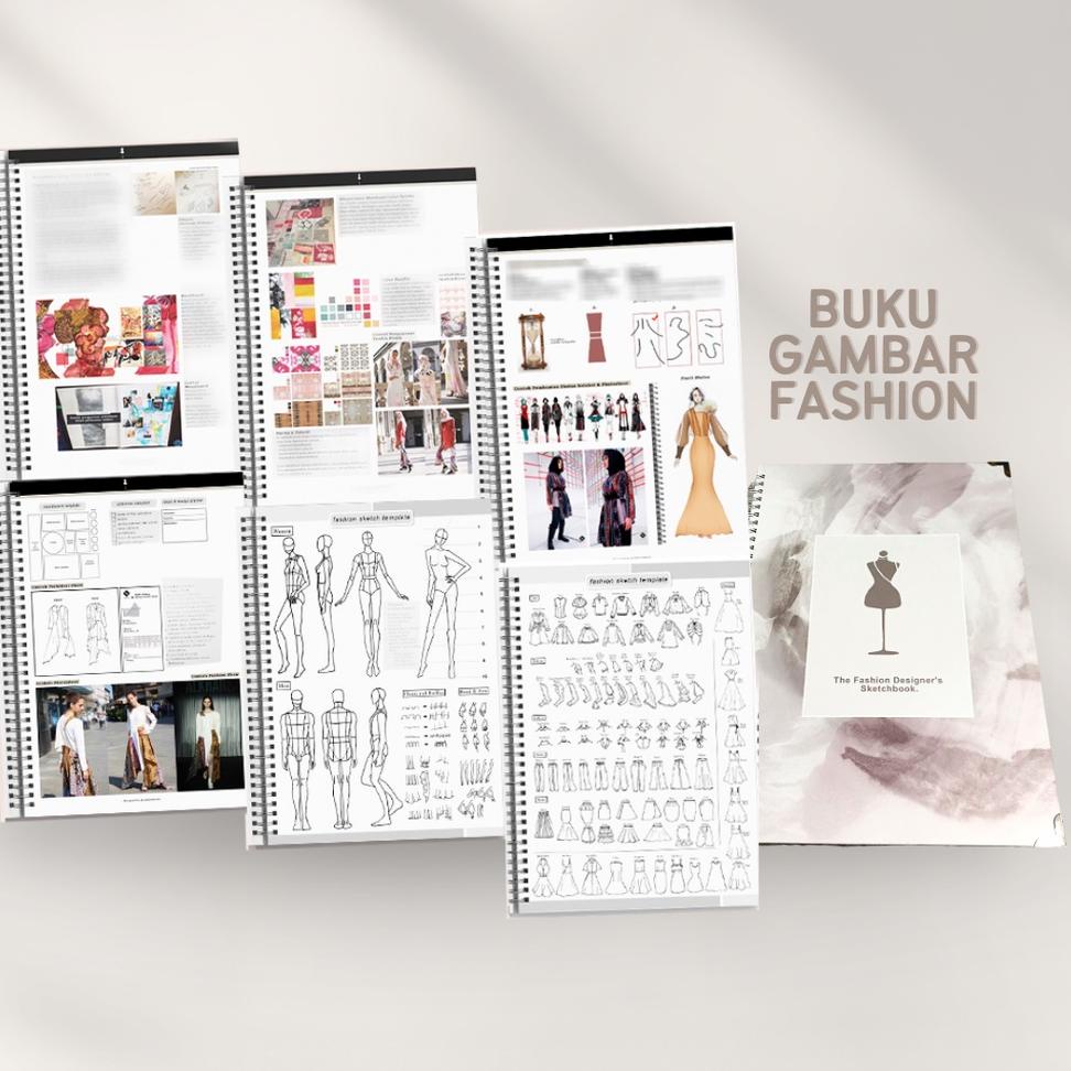 

K-UVT ☎ Alkhansas - Buku Gambar Fashion Designer Hard Cover (Fashion Designer's Sketchbook) Volume 8 ||kekinian