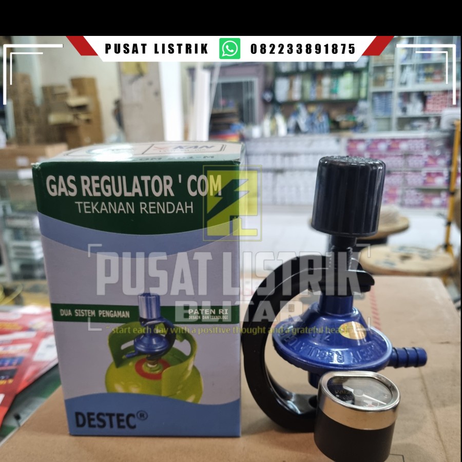 Jual DESTEC Gas Regulator COM 201M Kepala Gas LPG Sistem Putar METER