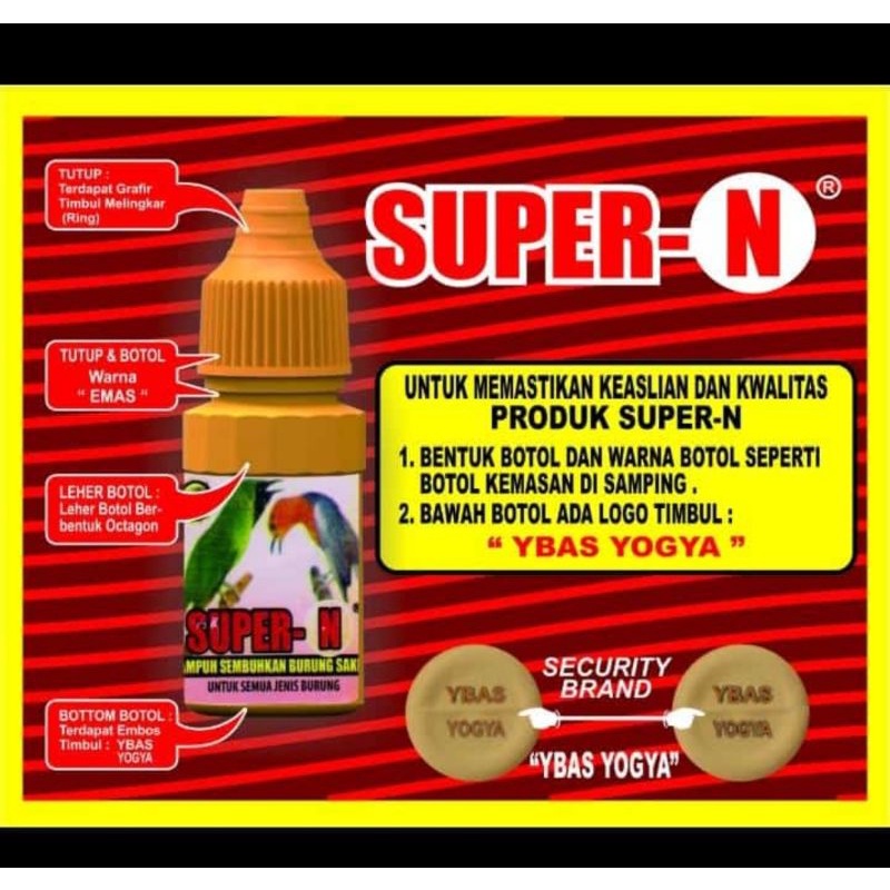 Super N vitamin burung harga 1 botol