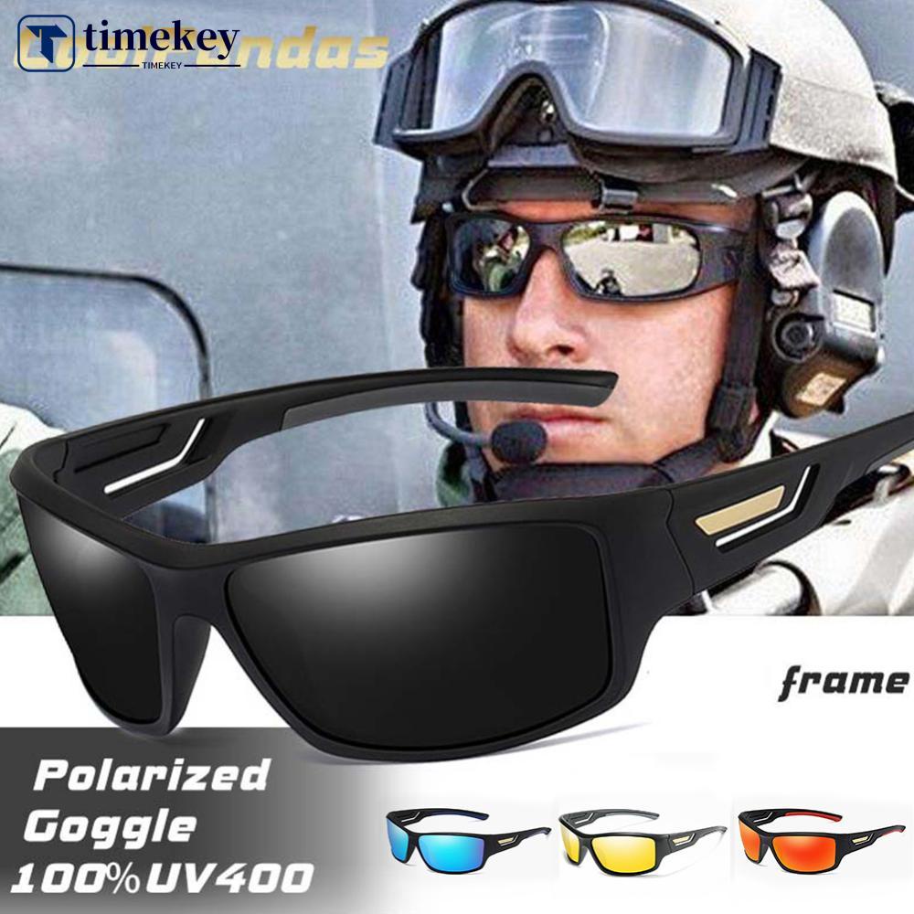 Timekey Kacamata Hitam Polarized Frame Besar Untuk Priamengemudimemancing G6L6