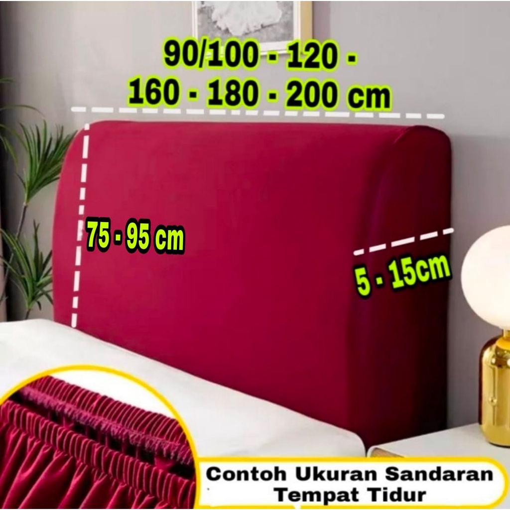 Sarung SANDARAN tempat tidur import elastis/Cover DIVAN HEADBORD stretch