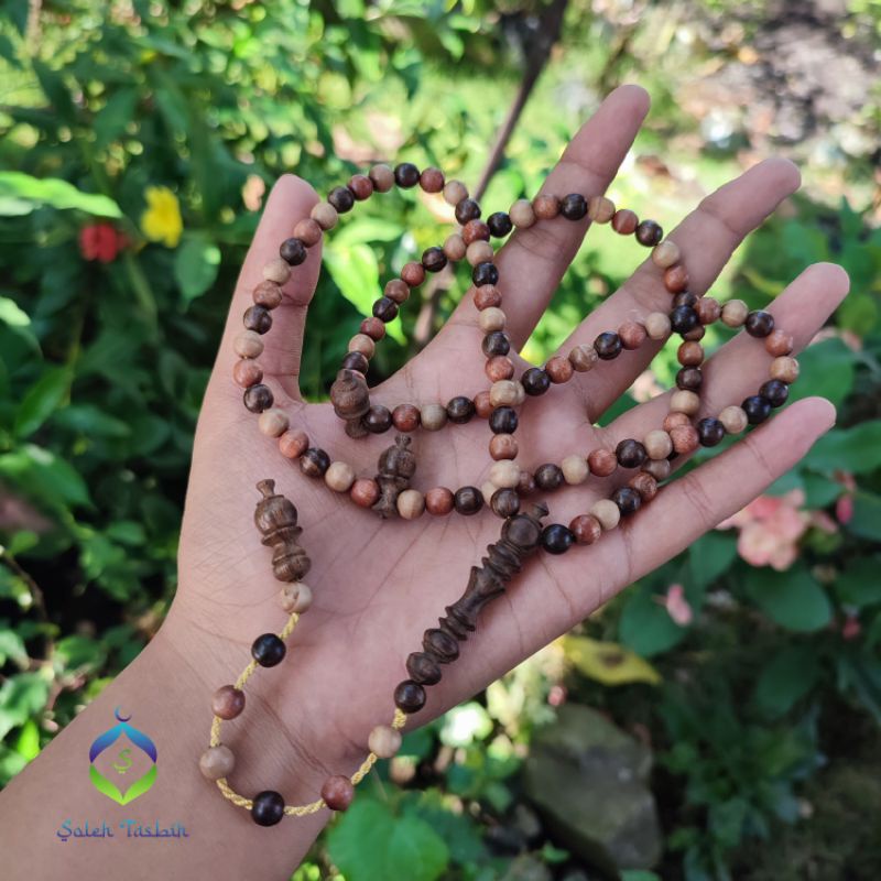 Tasbih Kayu KDS (Kalimasada, Dewandaru, Setigi) Size 6mm Asli_COD