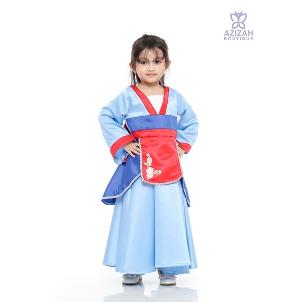 DRESS PREMIUM MULAN/DRESS ULANG TAHUN ANAK/PAKAIAN ANAK/BAJU UNTUK HADIAH/COSPLAY
