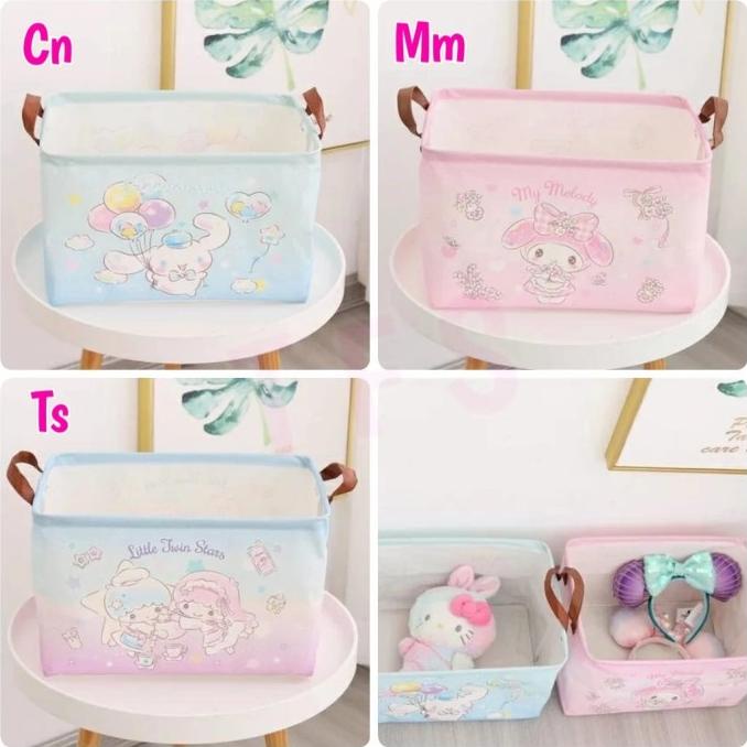 

[COD] Storage kotak Cinamoroll My Melody Little Twin Stars kanvas [COD]