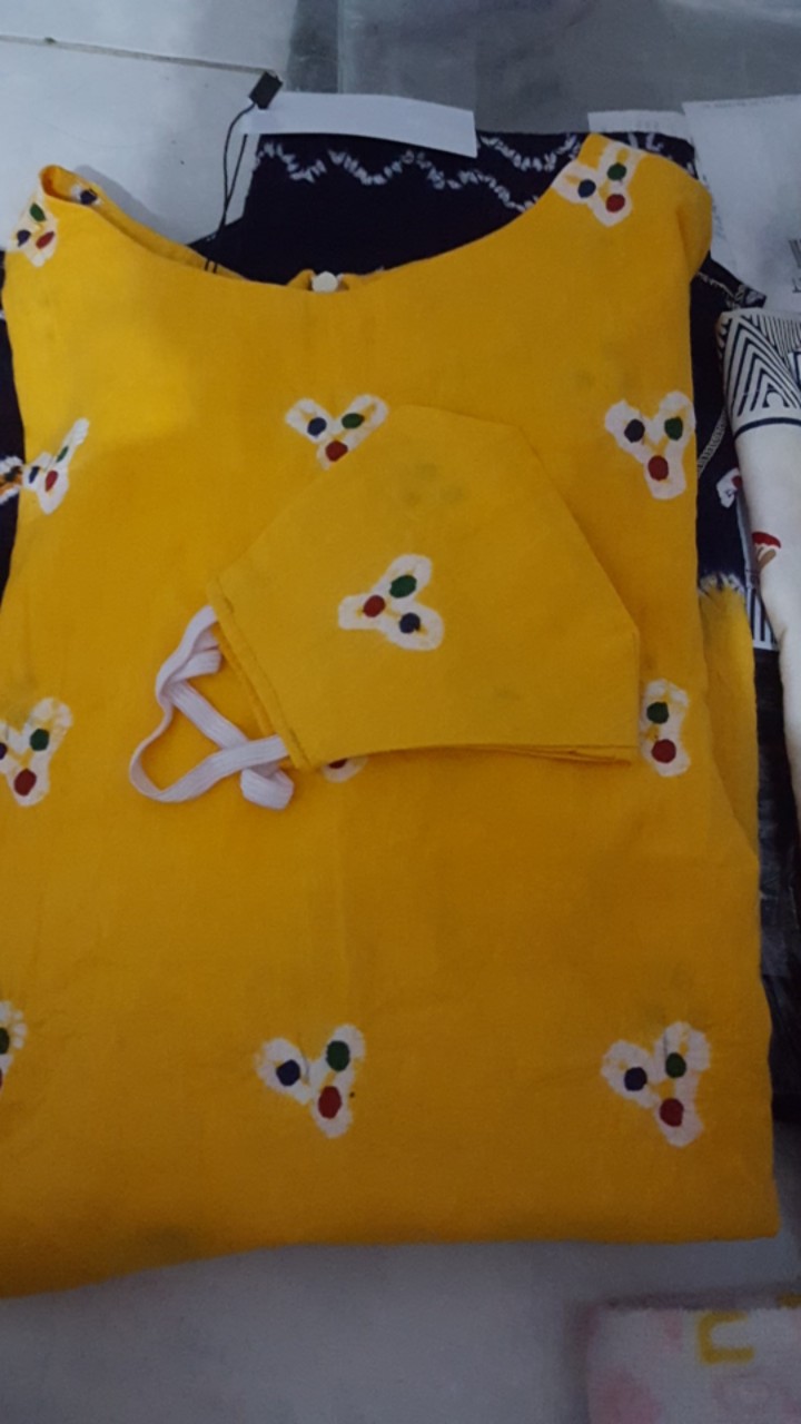 Blus Jumputan 2 Tone Blouse Batik Kerja Wanita Murah Asli Solo Jumbo Busui Gratis Ongkir Free Masker