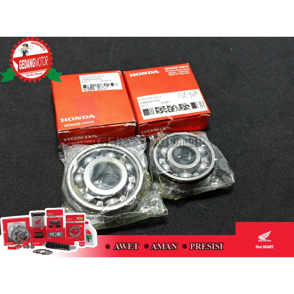 LAHER BEARING RODA DEPAN BELAKANG CB 150R CB150 R ASLI HONDA 6301 6302