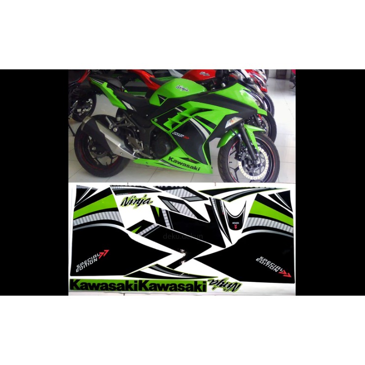 Stiker / Stiker Motor / Kawasaki Ninja 250 Fi SE HITAM HIJAU