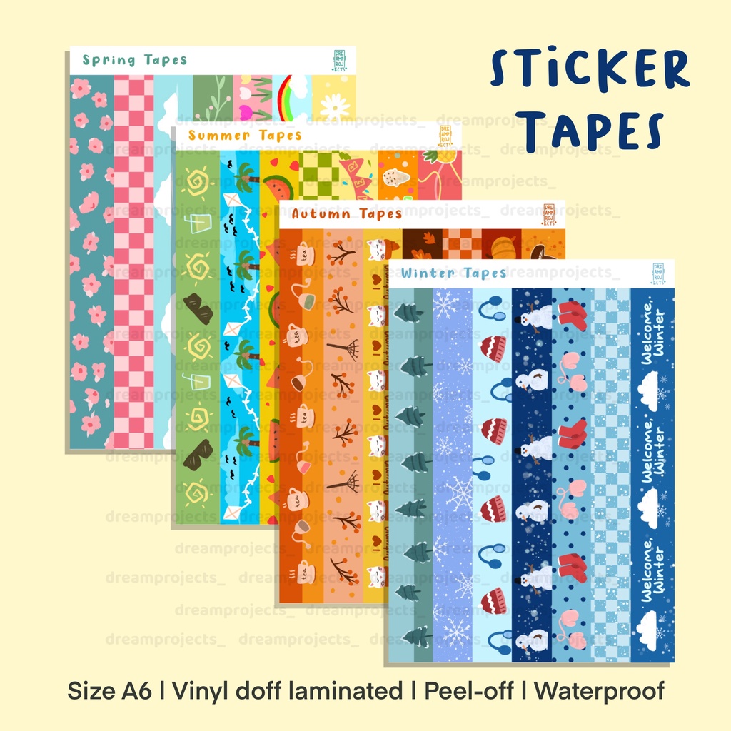 

DREAMPROJECTS Tapes Series Sticker Sheet / Stiker Kiss Cut