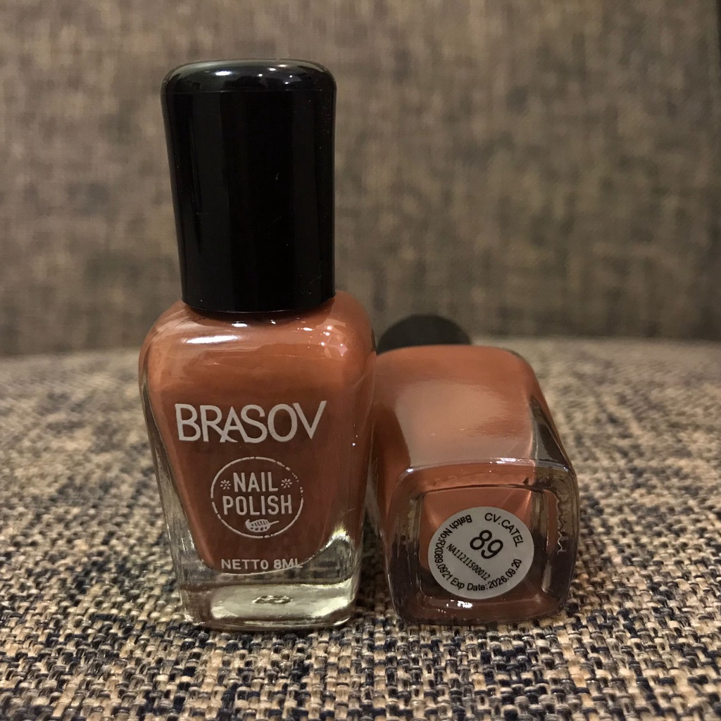 Kutek Brasov Nude Halal Murah 8ml | Cat Kuku Nail Polish 8ml BPOM