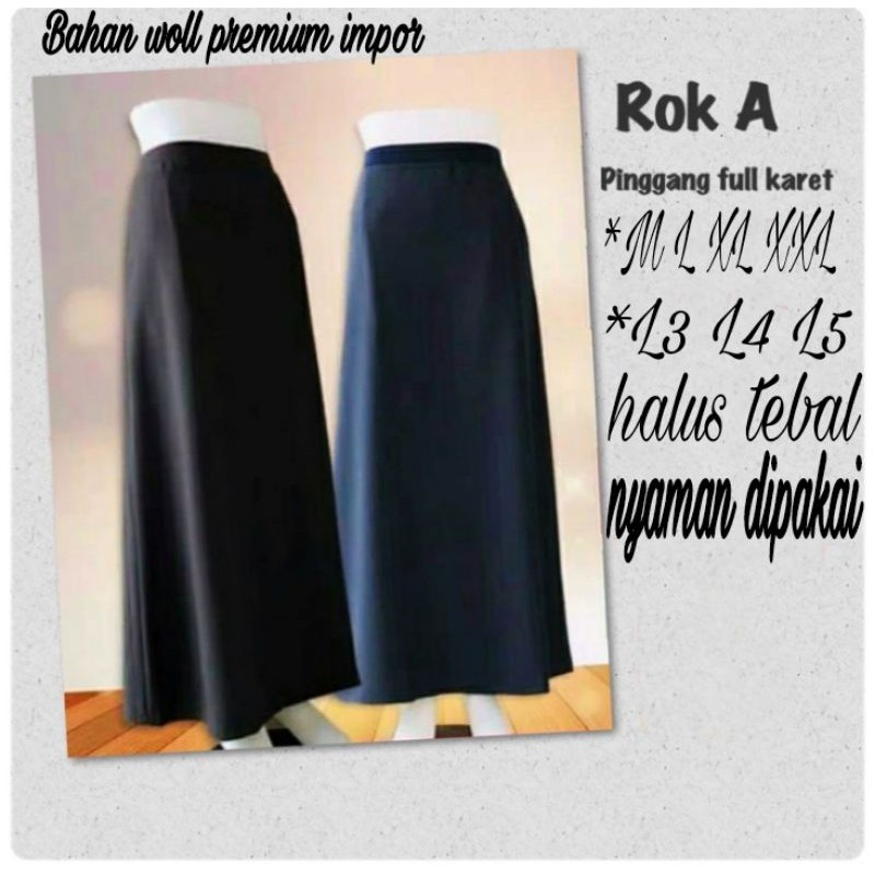 ROK A-LINE ROK KANTOR MURAH KERJA JUMBO M L XL XXL L3 L4 L5