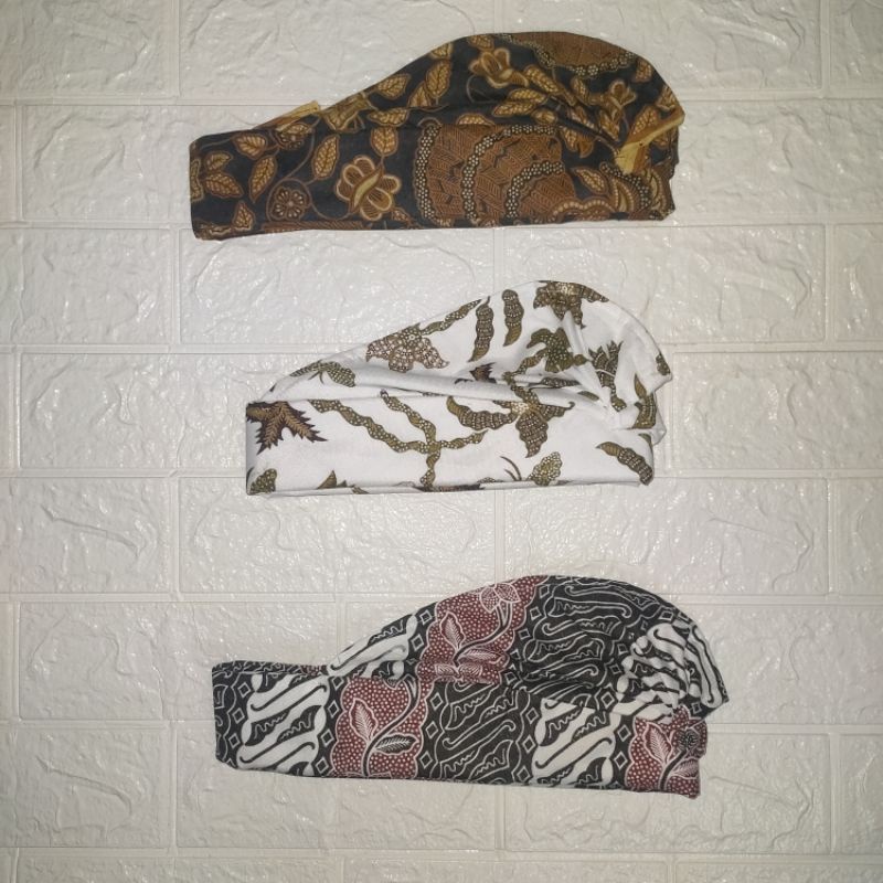 [BISA COD] Udeng Batik Setengah Jadi Bali (Kain Batu)