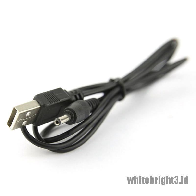 &lt; White3 &gt; Kabel Power DC Barrel Jack Konektor USB Port Ke 2.5 3.5 4.0 5.5mm 5V