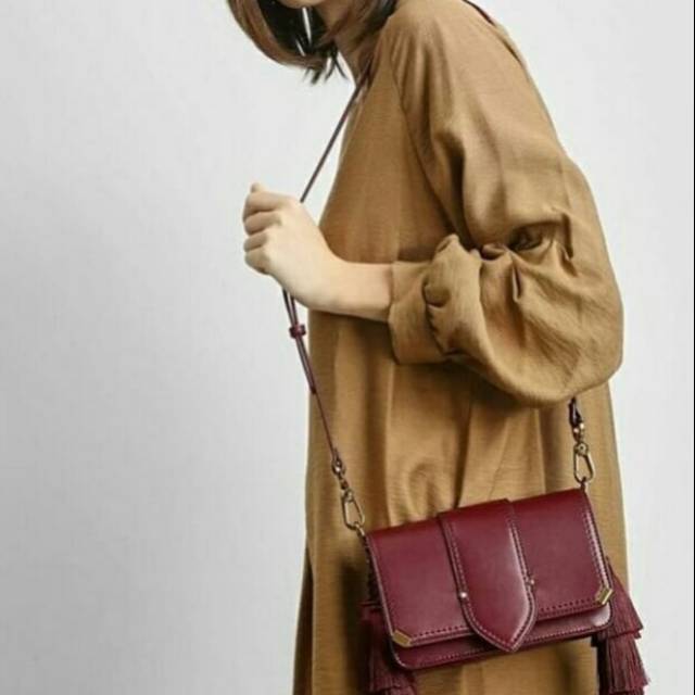 Tas Charles & Keith 2019 Synthetic Maroon Original