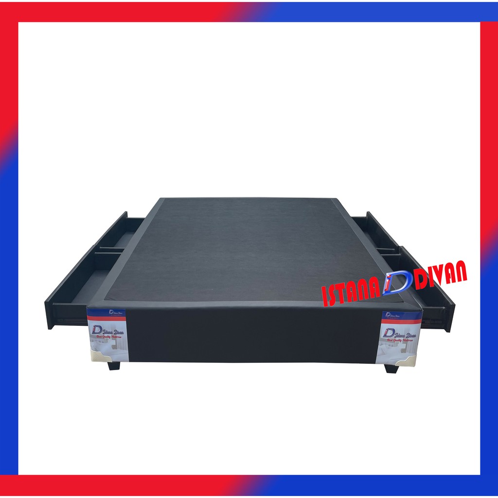 Dipan divan tanpa sandaran 4 laci