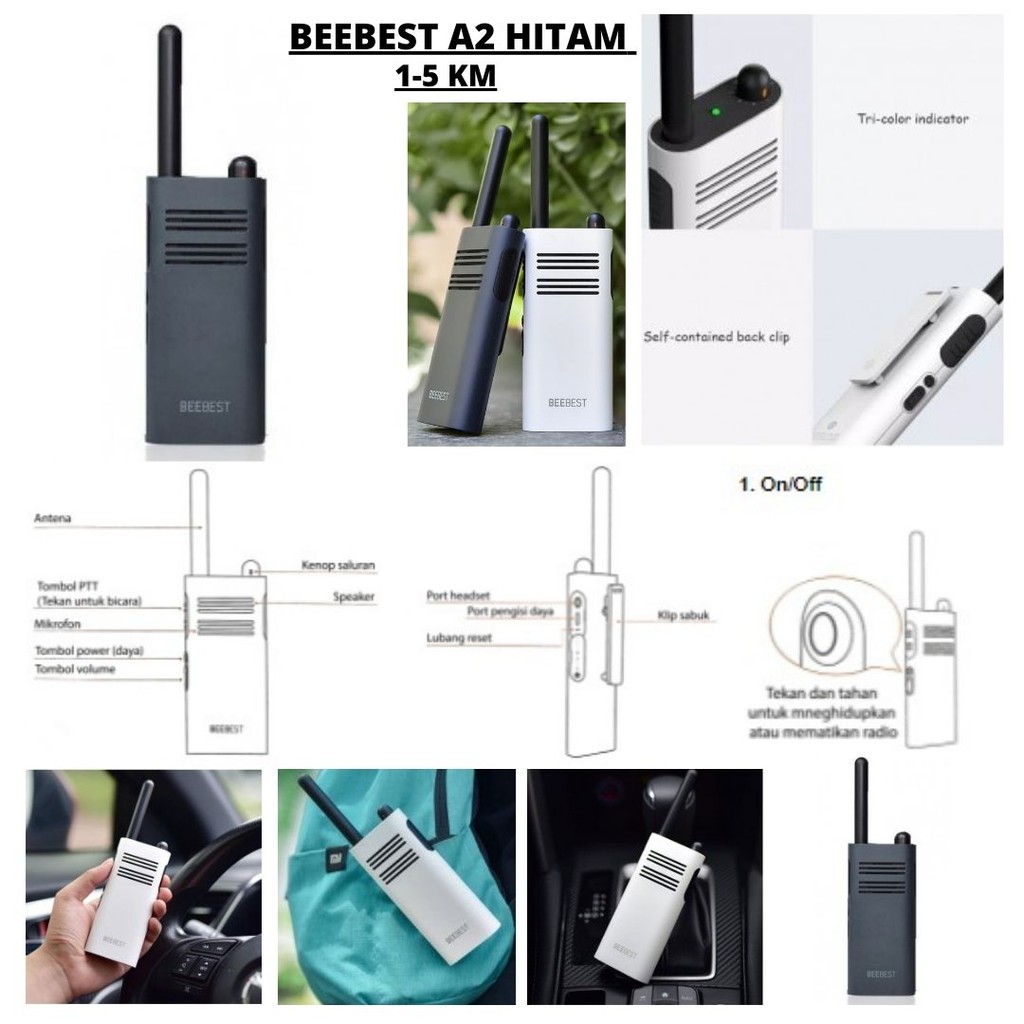 XIAOMI BEEBEST Mini  Walkie Talkie A2 Dan A3 Screen LED Wireless Bluetooh 111128