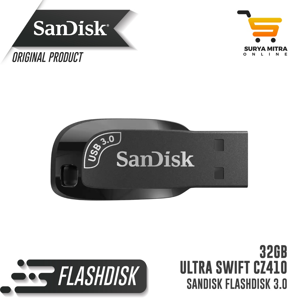 Flashdisk Sandisk 32GB Ultra Swift CZ410 USB 3.0 100MBs