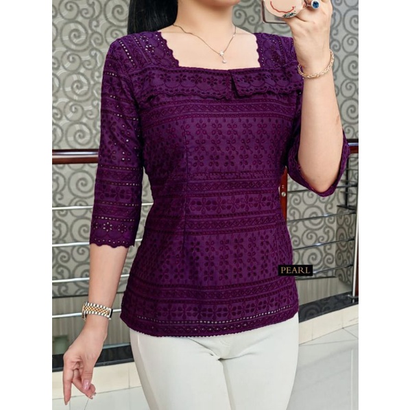 Blus Katun Bolong Pearl