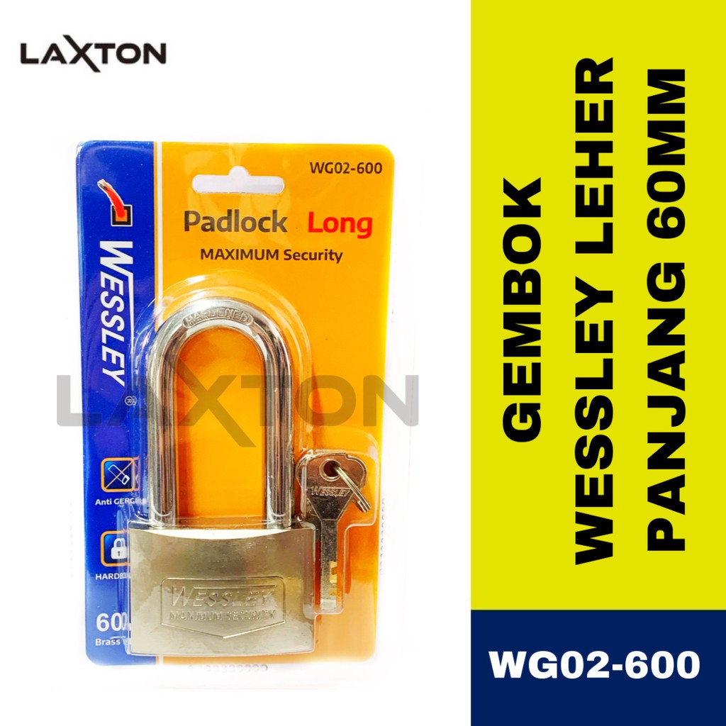 Gembok Wessley anti potong leher panjang model WG02