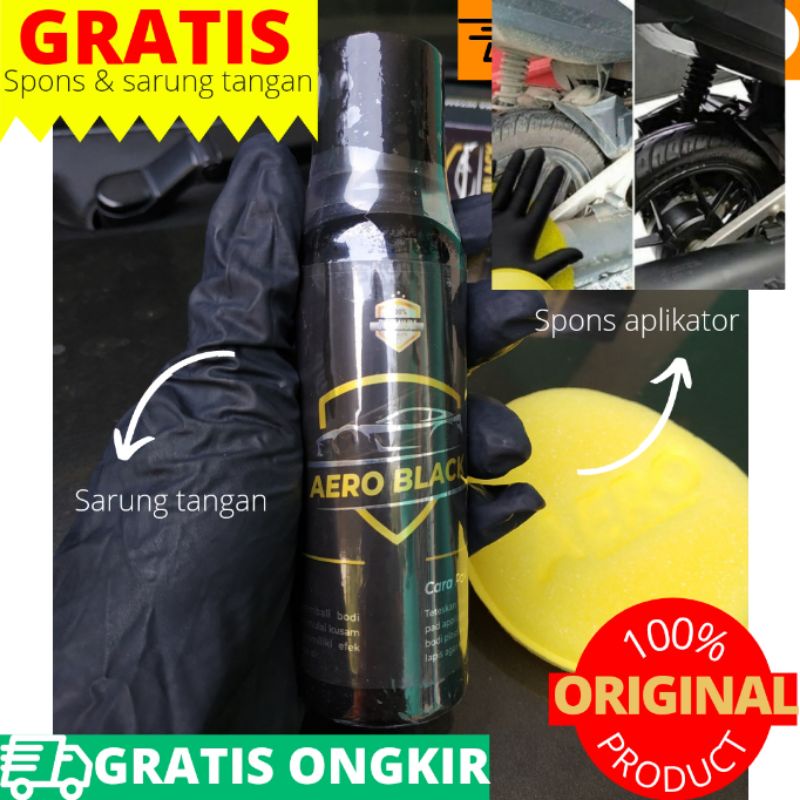 bisa COD aero black lite penghitam body dashboard motor mobil murah