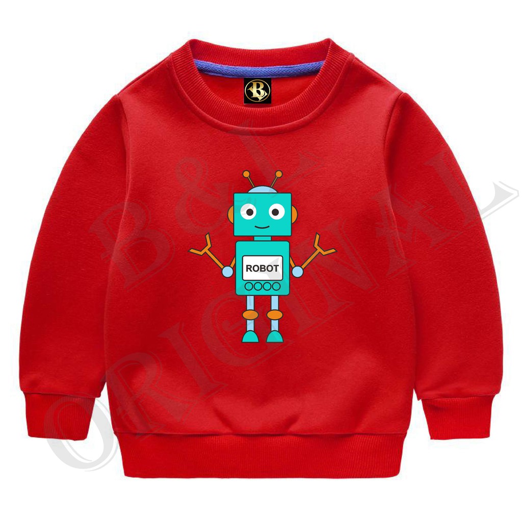 BS//COD//BAJU KAOS ANAK ANAK ROBOT TANGAN PANJANG GOOD QUALITY