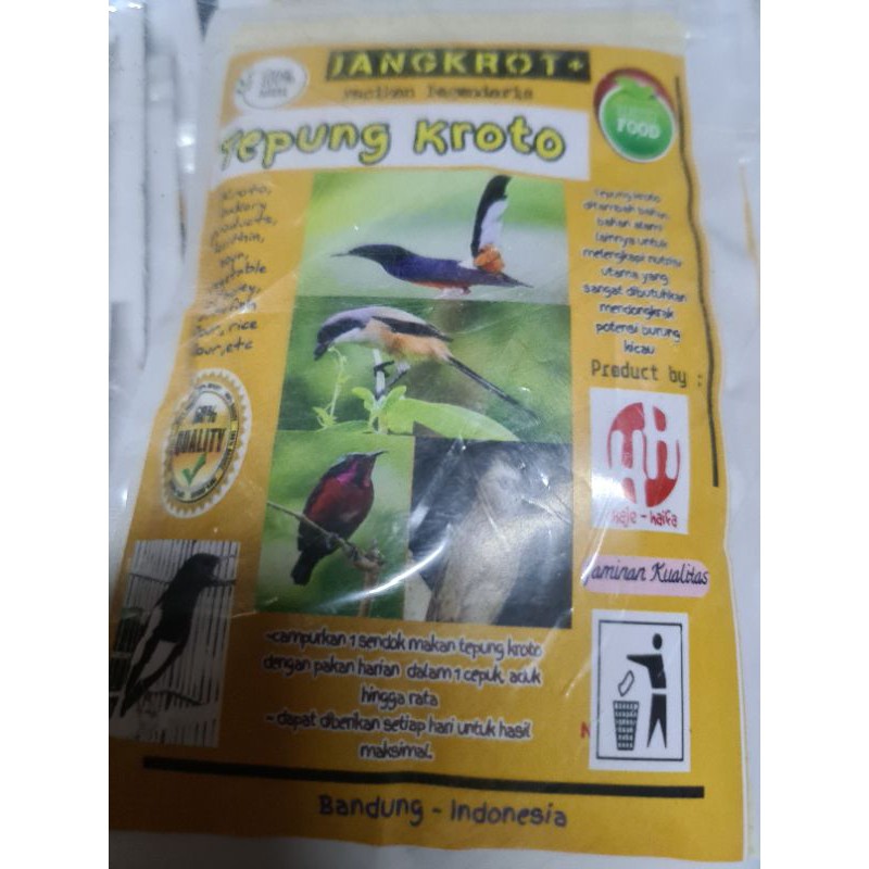 tepung kroto original pakan burung murai kacer pleci anis gacor jebol durasi